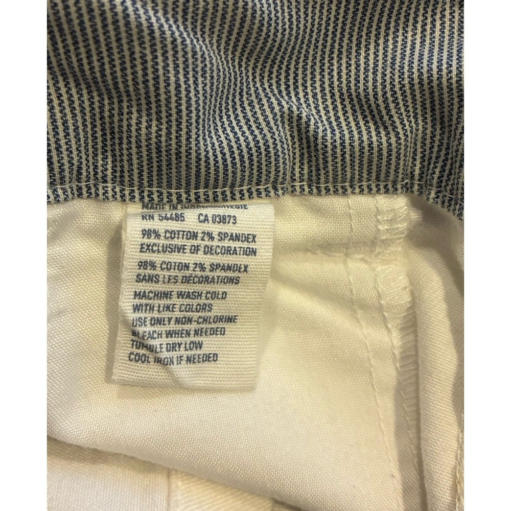 Y2K American Eagle Low Rise Micro Mini Shorts Women Hot Pants White - Picture 4 of 4